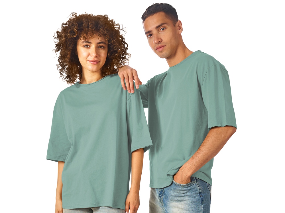 Футболка оверсайз Liyon унисекс, пыльно-бирюзовый-0