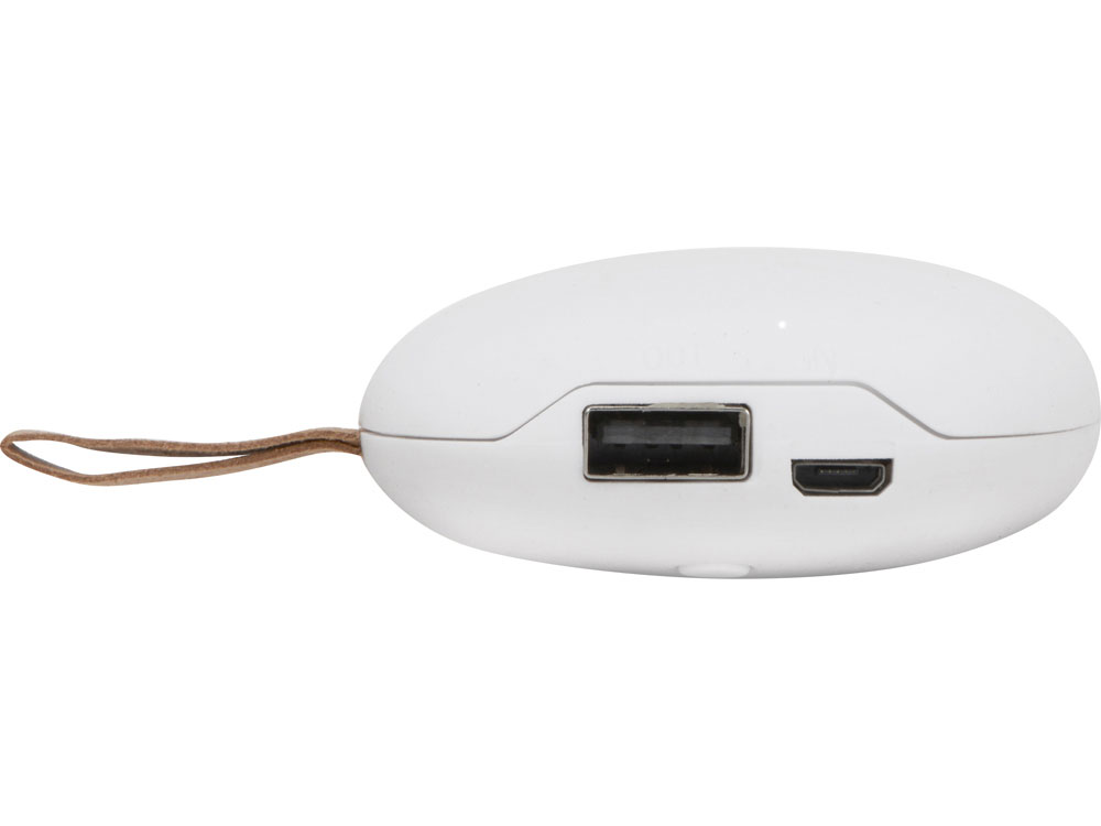 Внешний аккумулятор в форме камня Stone, 5200 mAh, белый-4