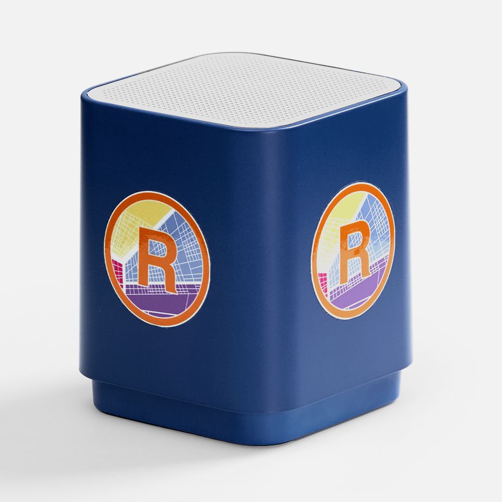 Беспроводная колонка с подсветкой гравировки Glim, синяя-5