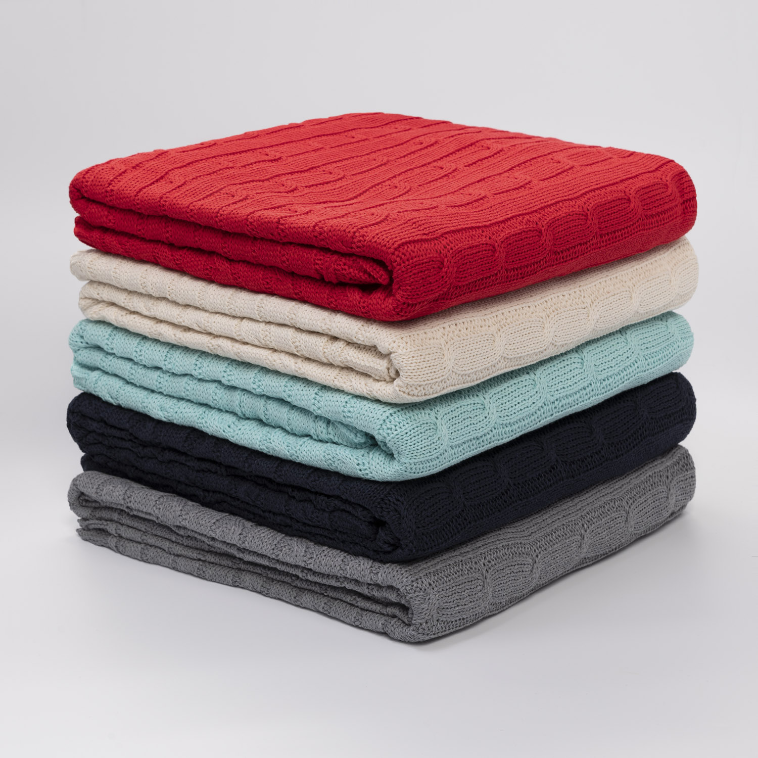 Плед Fado вязаный, бежевый (без подарочной коробки)-7