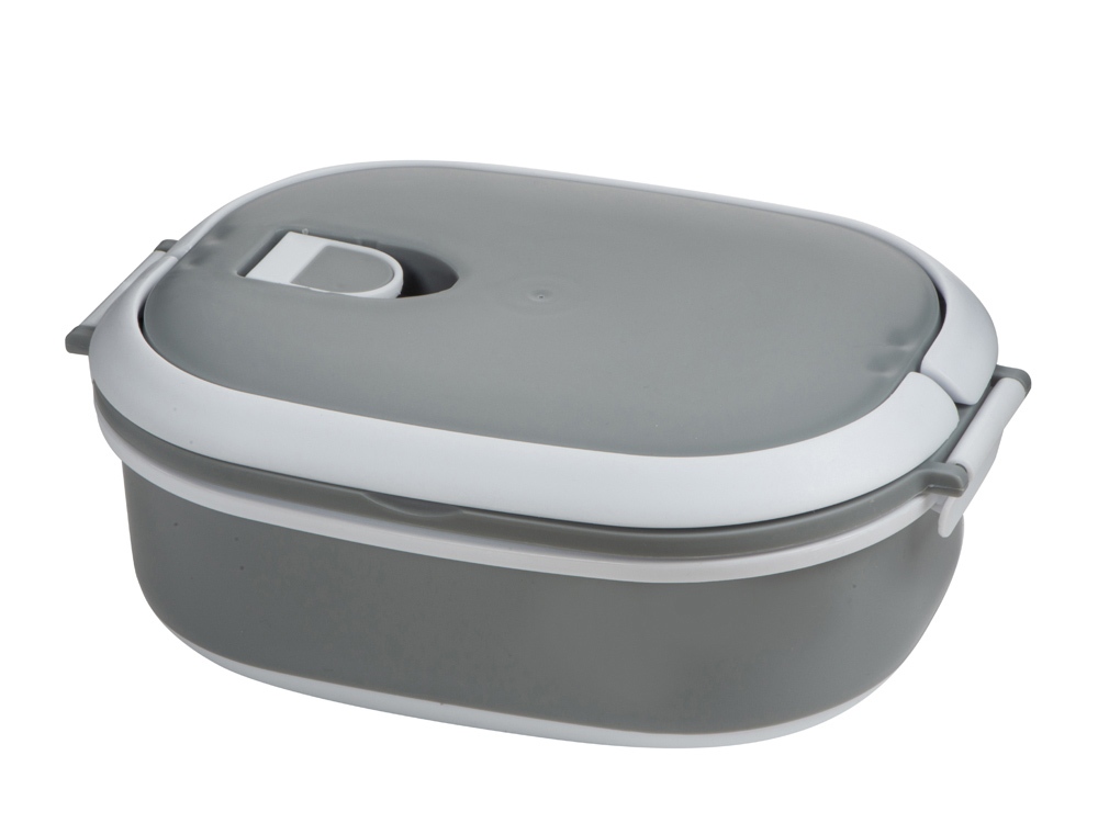Ланч-бокс Hotty 750 мл для микроволновой печи, серый/белый-0