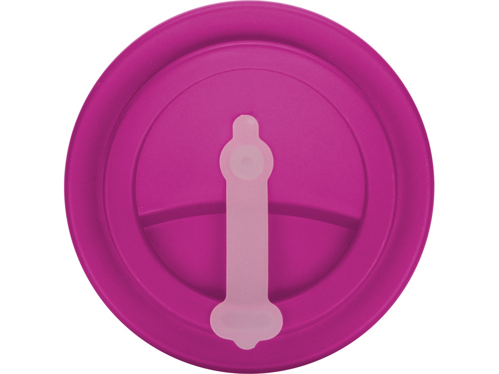 Пластиковый стакан Take away с двойными стенками и крышкой с силиконовым клапаном, 350 мл, белый/фуксия-4