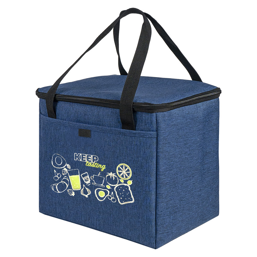 Термосумка "KEEP", 27 x 24. x 20 см, полиэстер 300D, PEVA, синий меланж, синий-3
