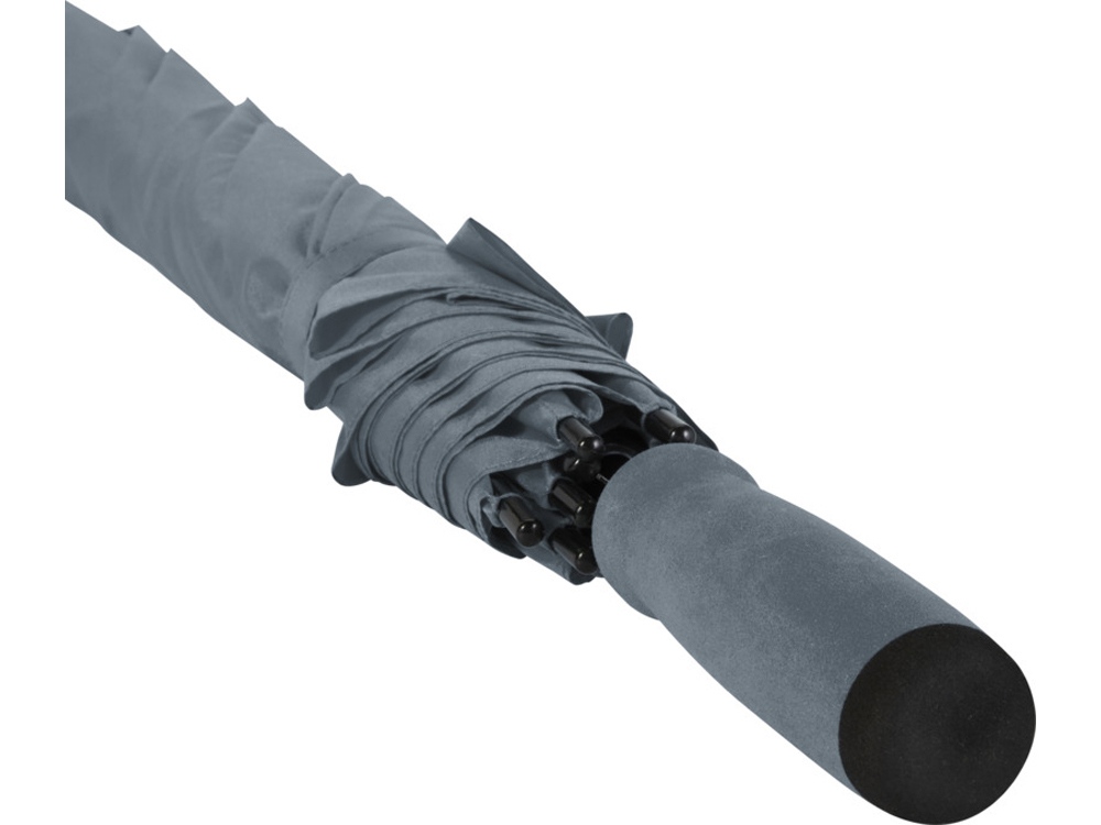 Зонт трость 23 Niel из переработанного ПЭТ-пластика, полуавтомат - Серый-4