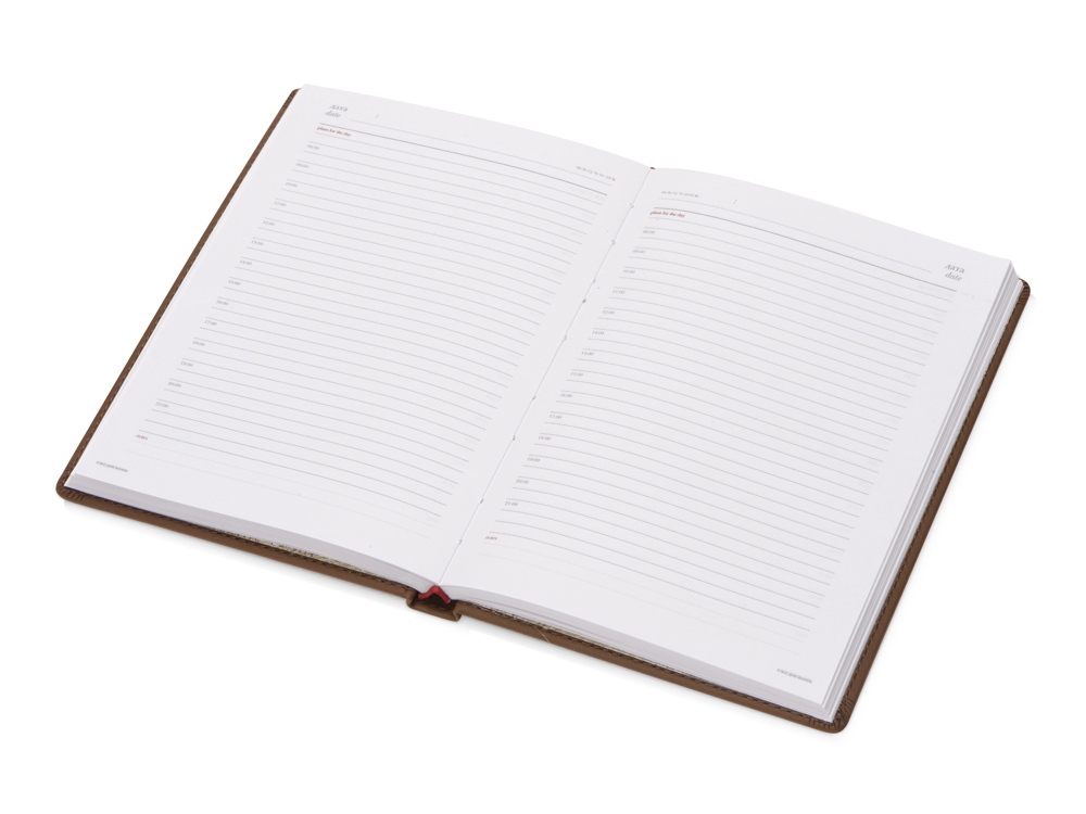 Ежедневник недатированный А5 Velvet, коричневый-1