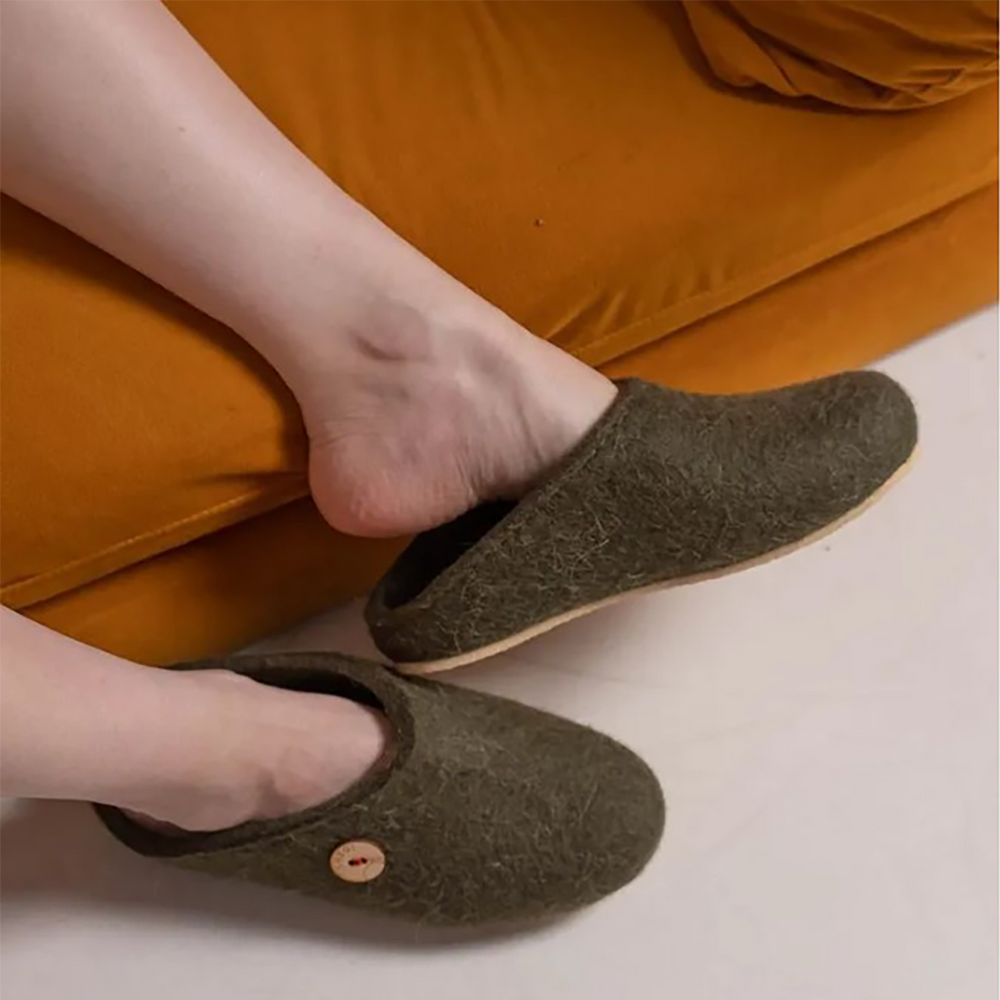 Домашние валенки Step, зеленые (олива)-3