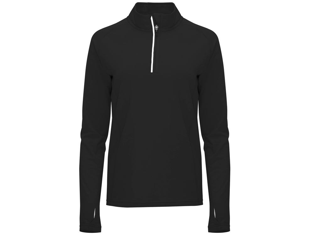 Толстовка с воротом на молнии женская Melbourne, черный-0