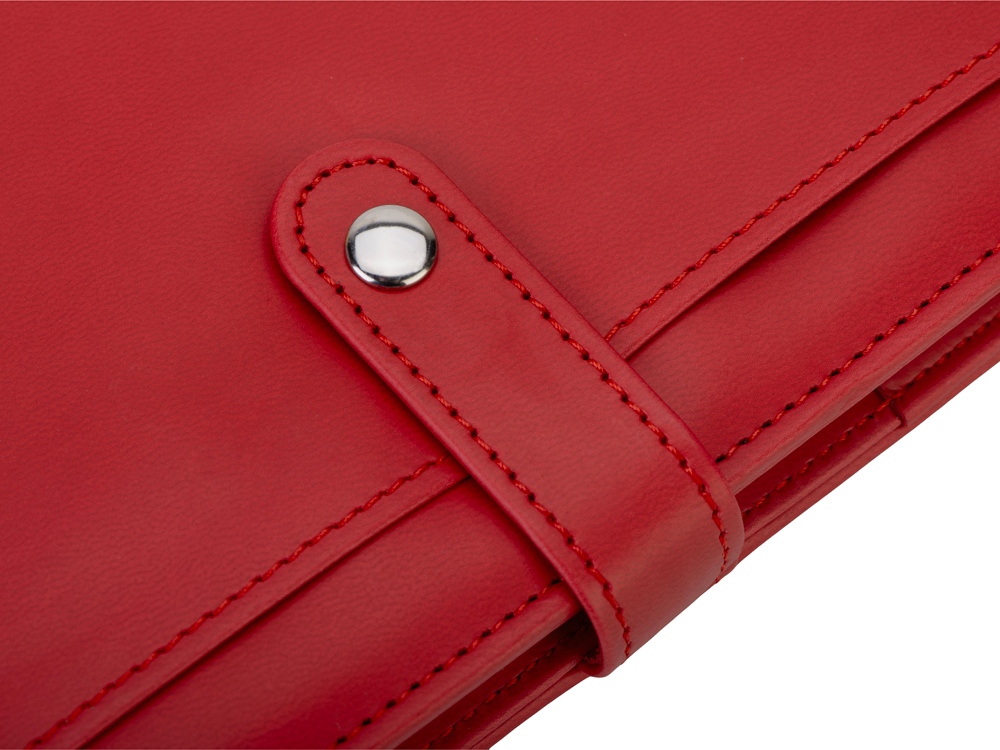 Блокнот-кошелек с сменным блоком А6 Wall Street, 64 листа, красный-6