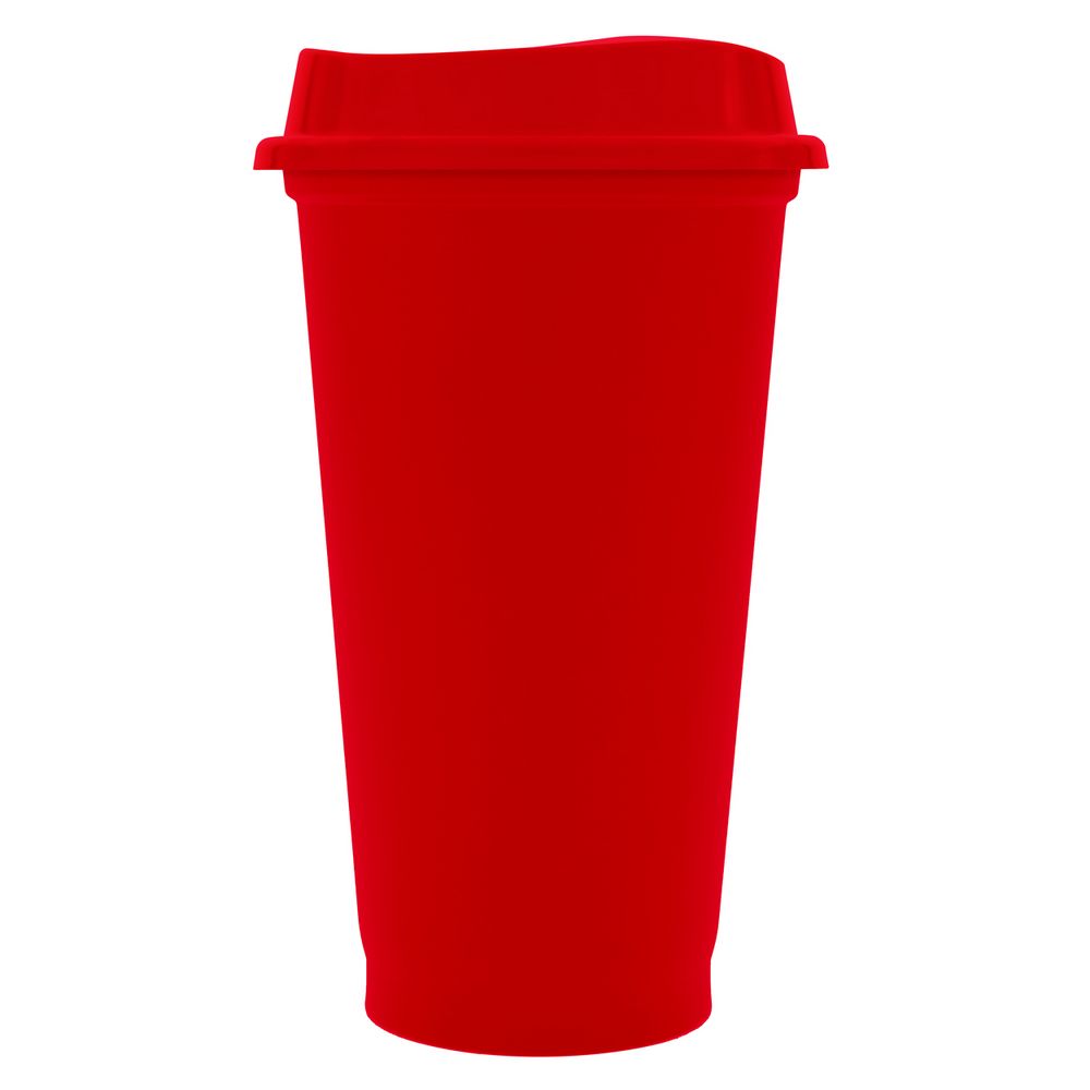 Стакан с крышкой Color Cap, красный-0