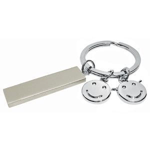 Брелок  "Мальчик и девочка", серебристый-0