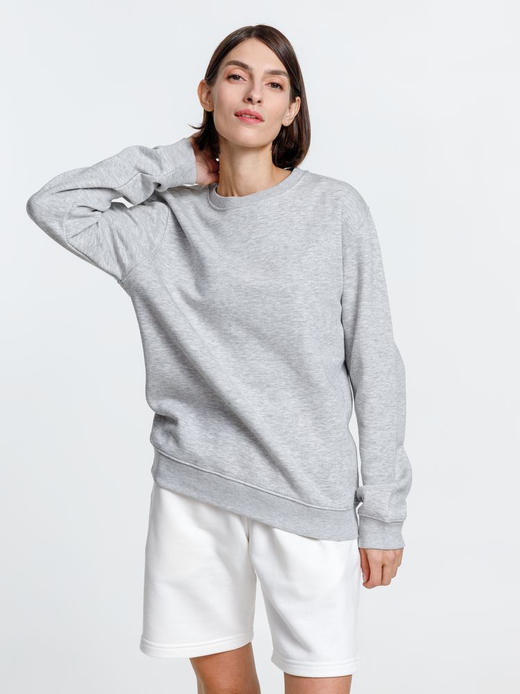 Свитшот унисекс Delta, серый меланж-4