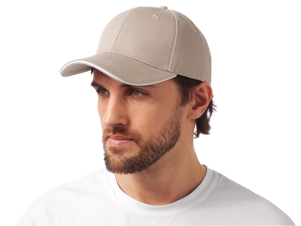 Бейсболка Cancun, песочный/белый-1