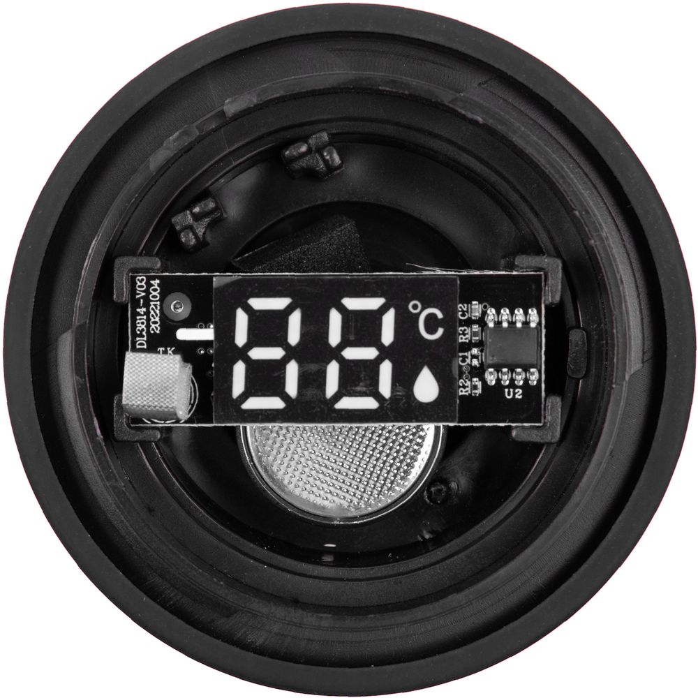 Смарт-бутылка с заменяемой батарейкой Long Therm Soft Touch, черная-5