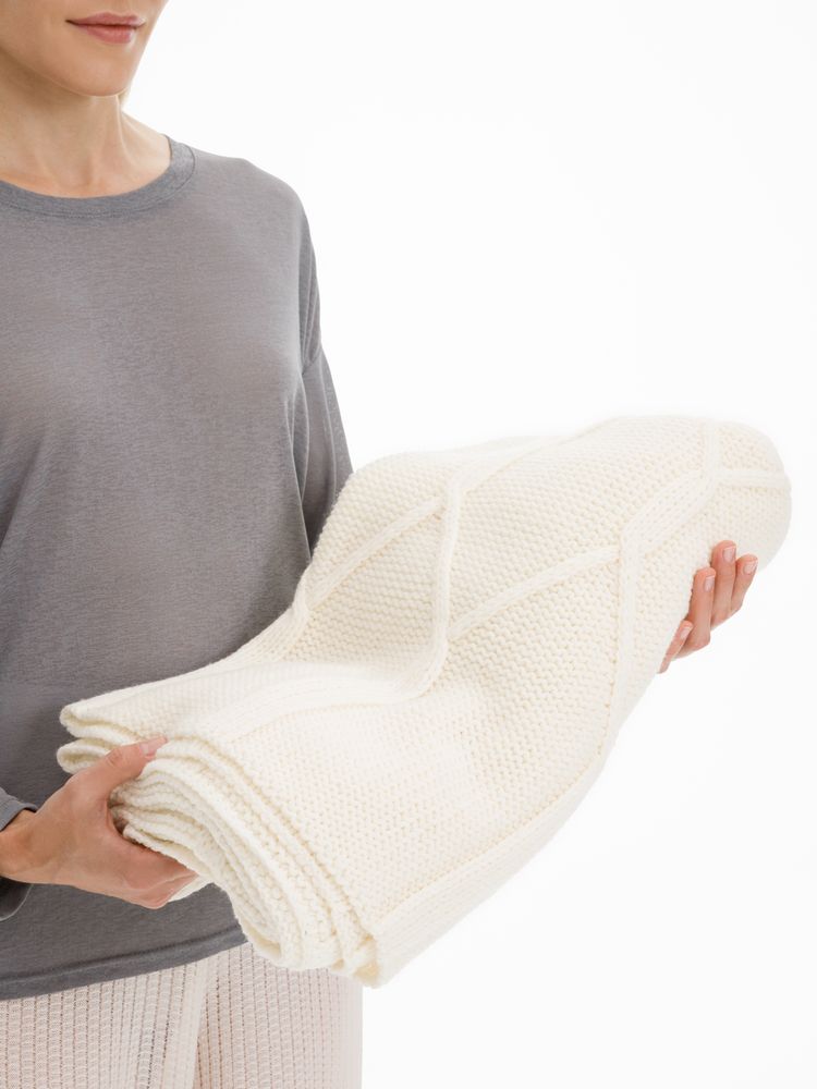 Плед Curve Verve, молочно-белый-3