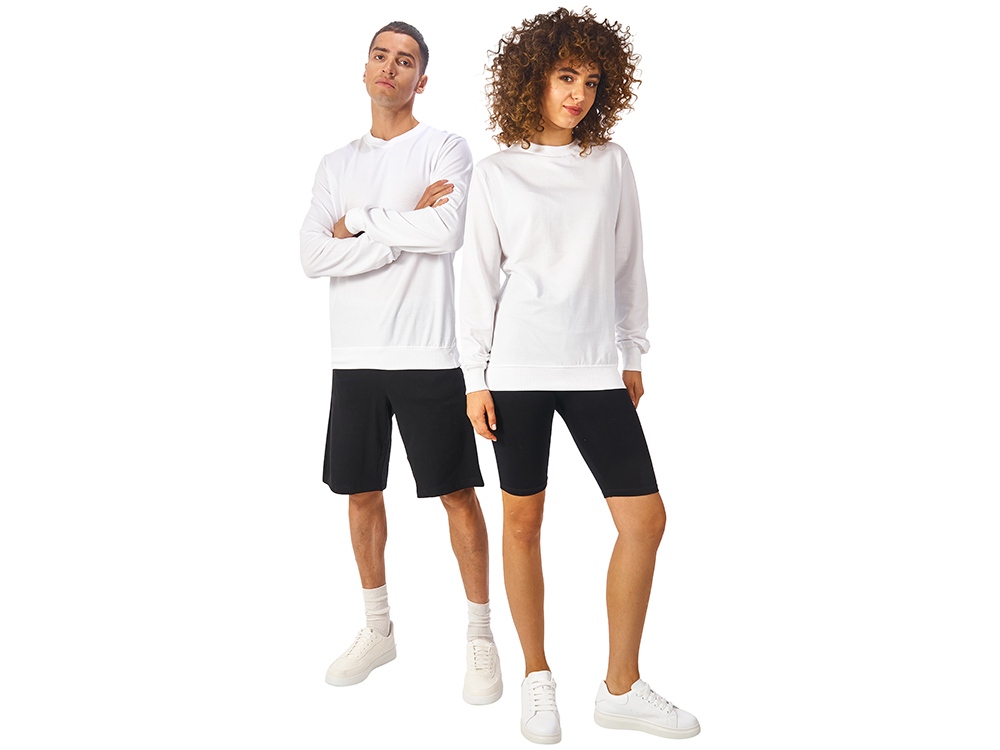 Свитшот Warsaw 220гр, унисекс, белый-5