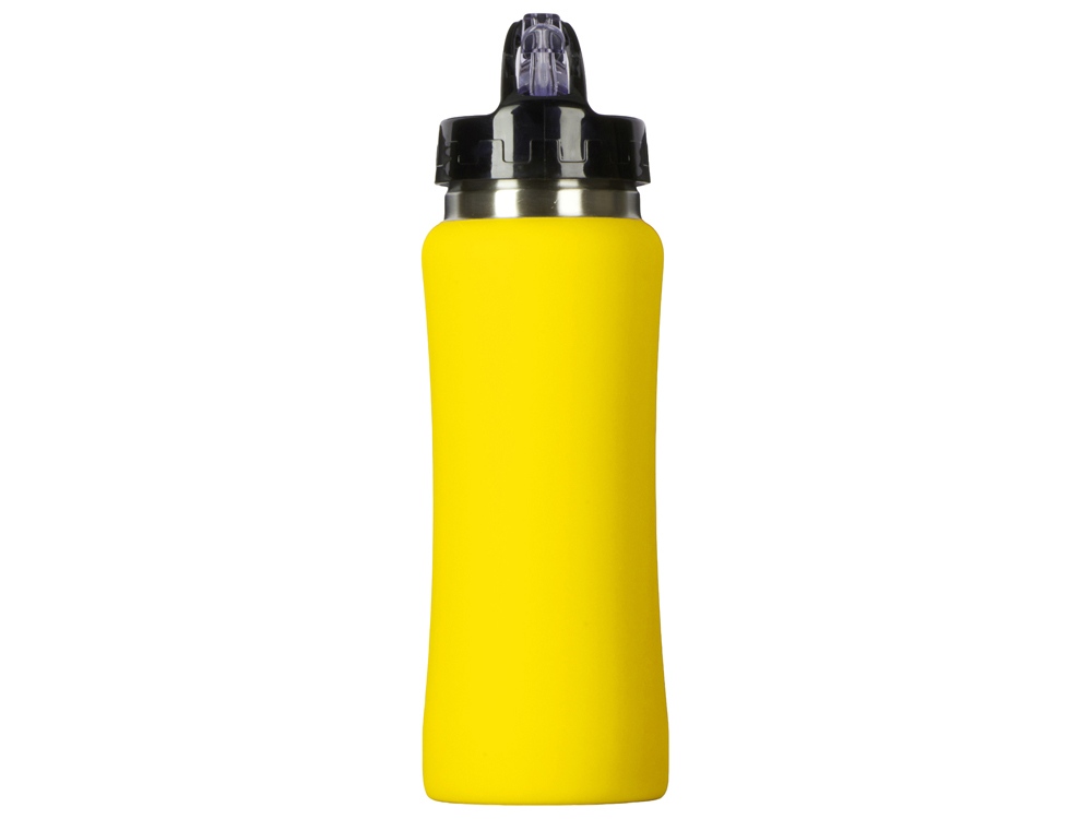 Бутылка для воды Bottle C1, сталь, soft touch, 600 мл, желтый-3