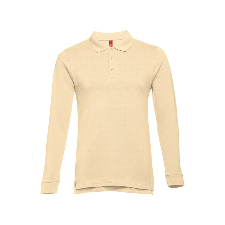 Рубашка-поло мужская BERN 210 с длинным рукавом, песочный-0