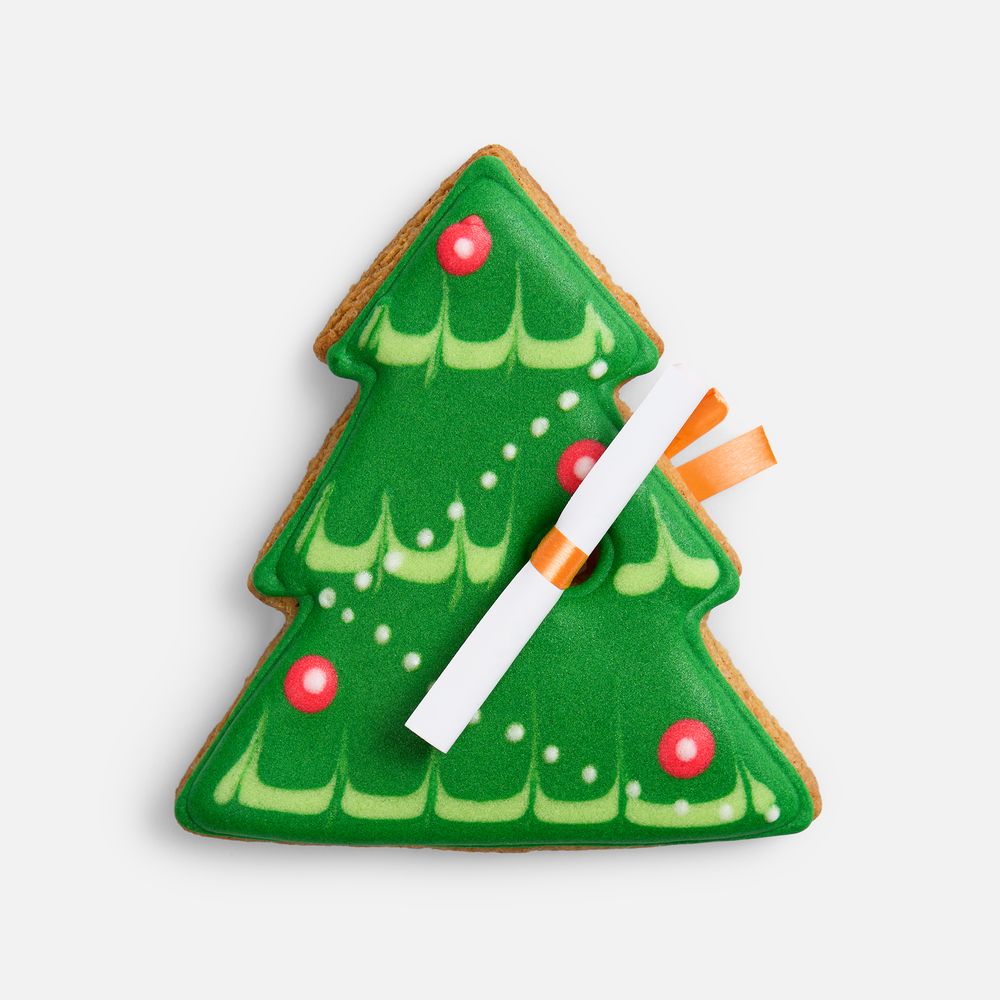 Новогоднее печенье с предсказанием «Елка»-1