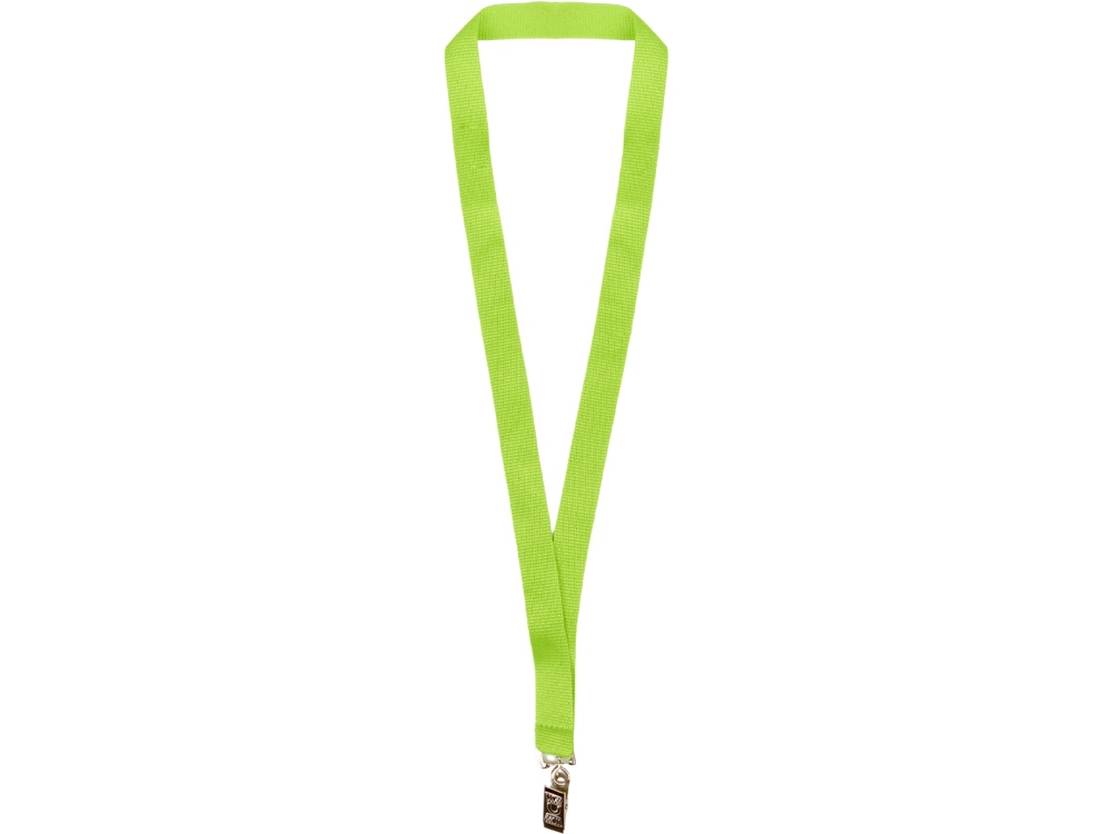 Ланъярд из RPET с клипом, зеленое яблоко-0