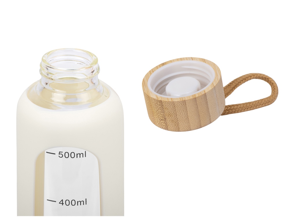 Бутылка из боросиликатного стекла Hangy, 550 мл, офвайт-5