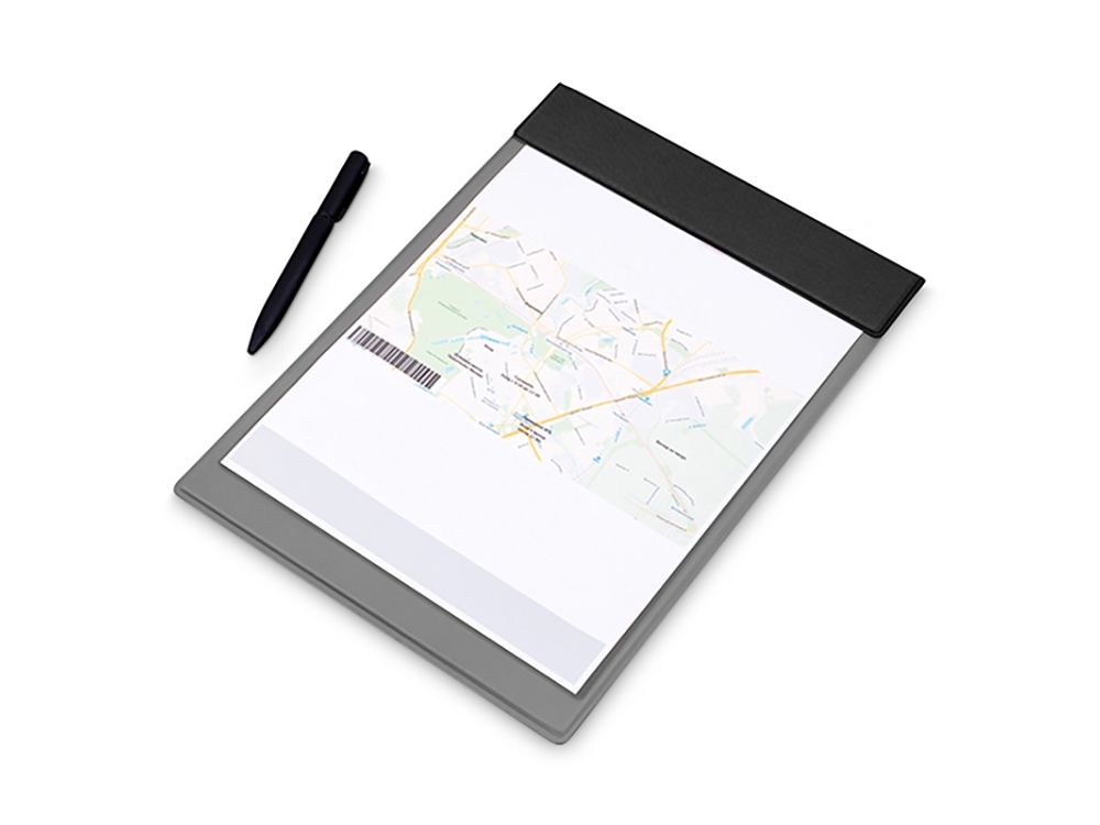 Планшет на магнитах без крышки из экокожи Favor, черный-2