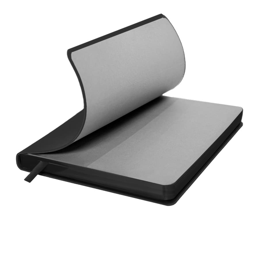 Ежедневник недатированный Pulpy, А5,  черный, кремовый блок в линейку, черный срез, черный-5