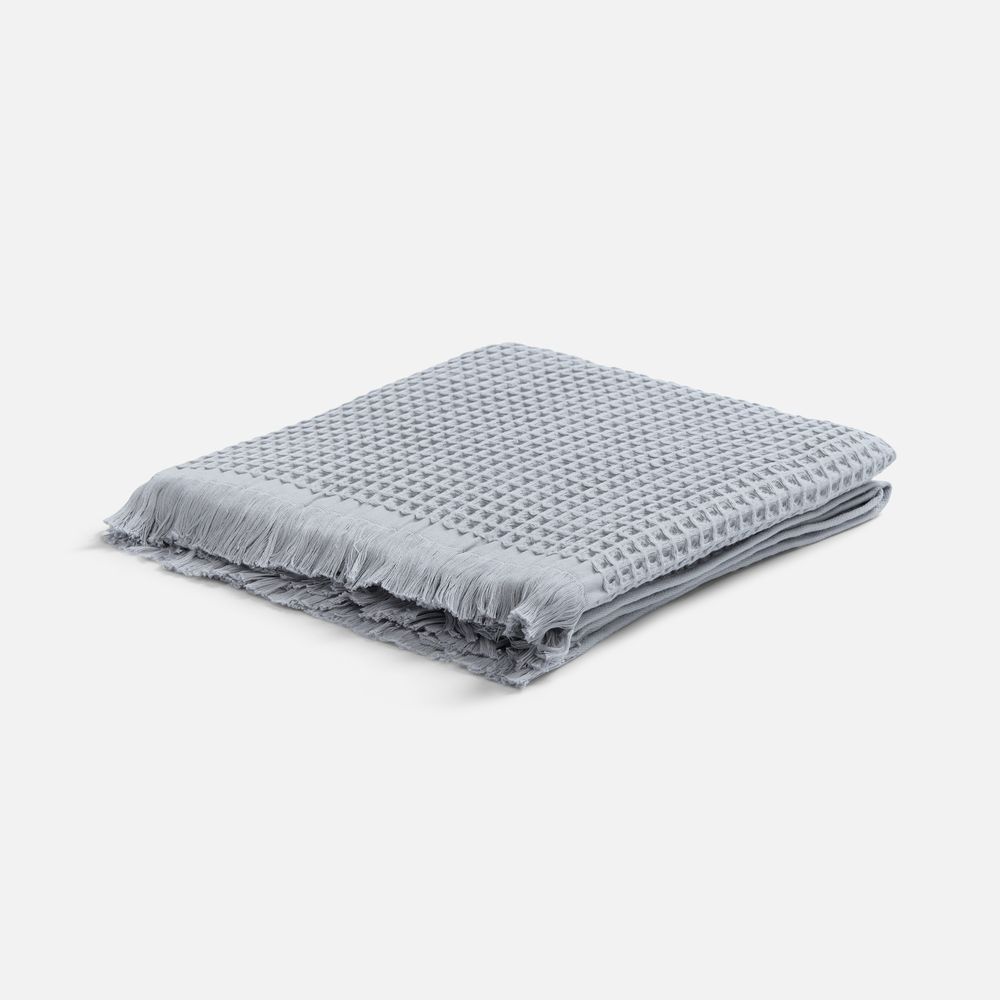 Плед вафельный Elenglect, светло-серый-0