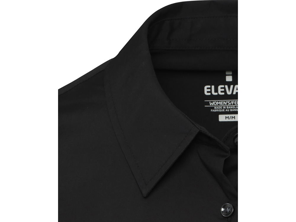 Carnelian женская рубашка из поплина - сплошной черный-3