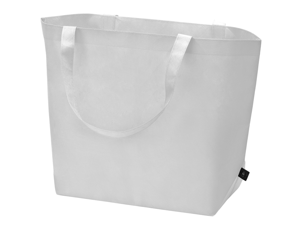 Сумка Reviver с донной складкой из нетканого переработанного материала RPET, белый-1