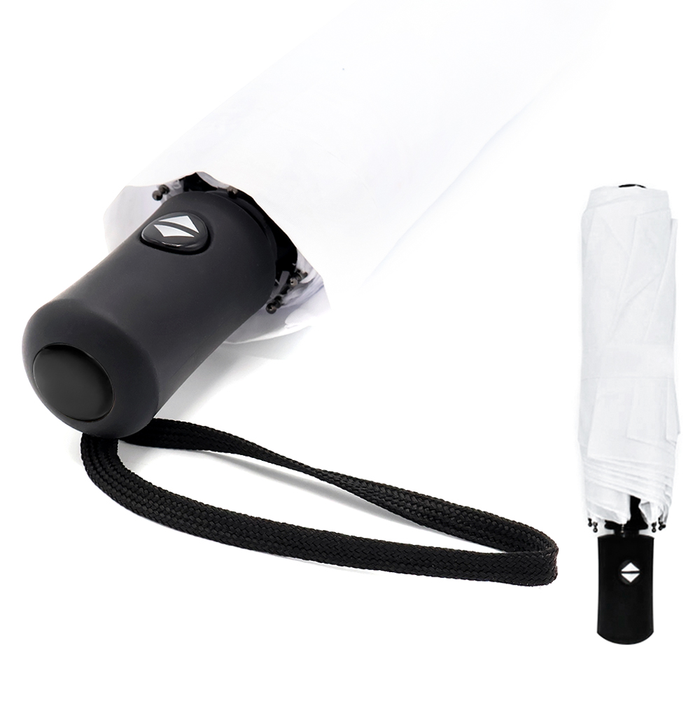 Автоматический противоштормовой зонт Vortex To Go, Белый/ черный-0