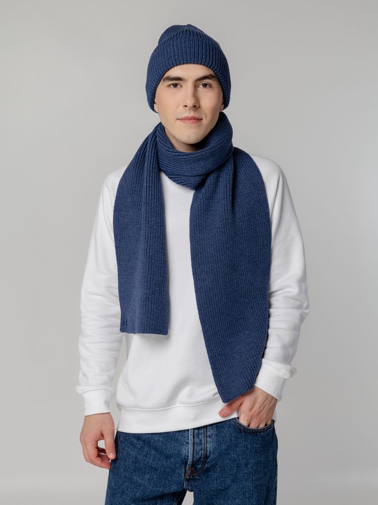 Шарф Tommi, синий меланж-4