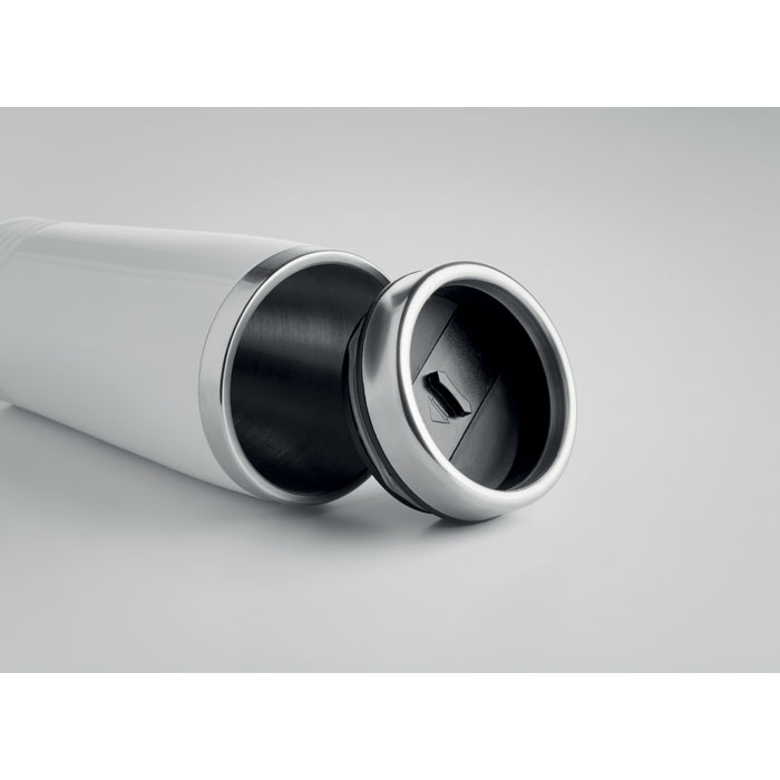 Кружка дорожная двустенчатая, белый-2