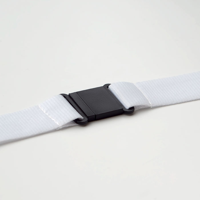 Ланьярд с металлическим карабин, белый-2