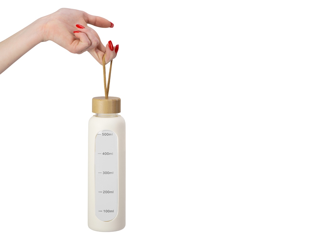 Бутылка из боросиликатного стекла Hangy, 550 мл, офвайт-6