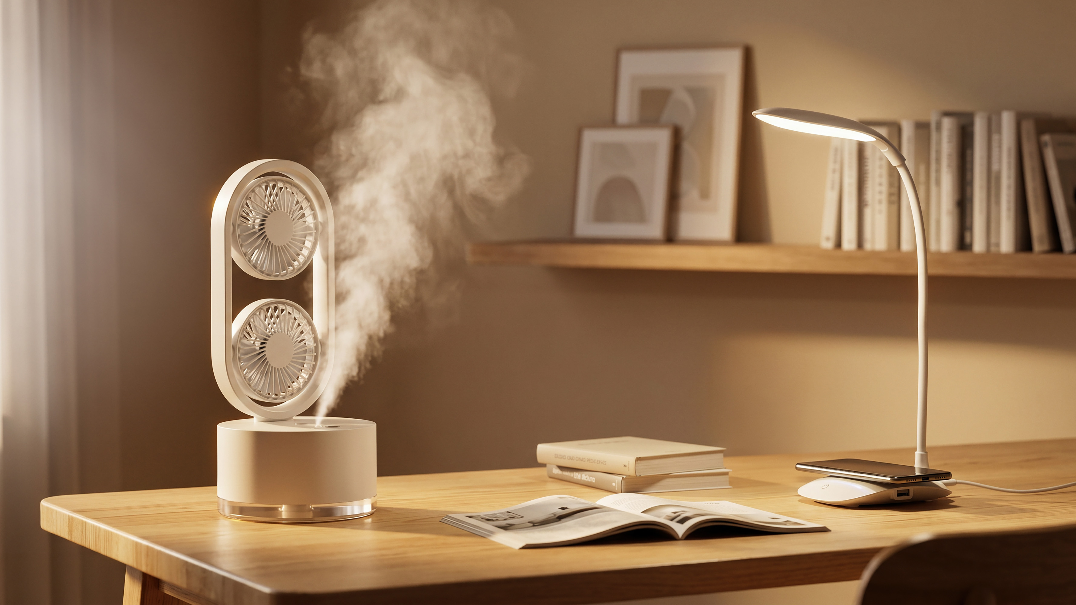 Портативный увлажнитель воздуха "Smart Wind" с двумя вентиляторами-2