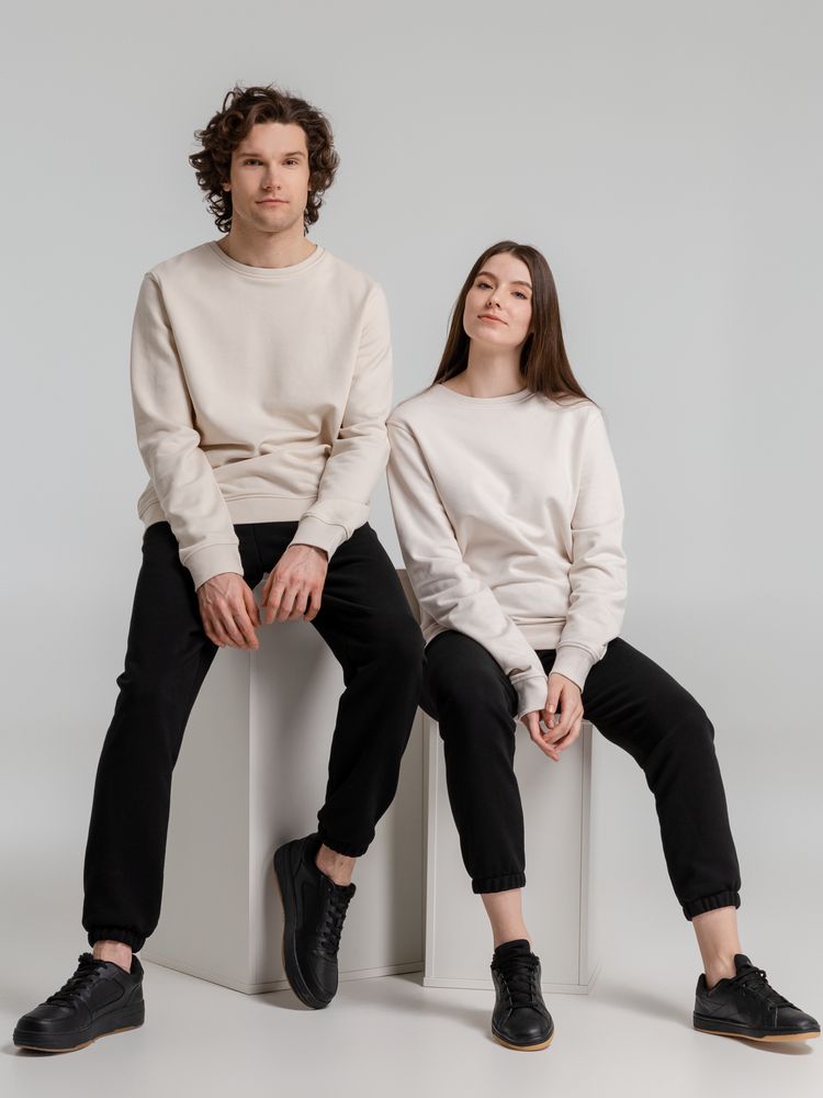 Свитшот унисекс BNC Inspire (Organic), молочно-белый-12