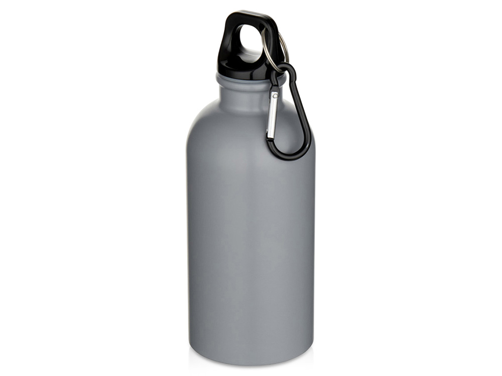 Oregon одностенная бутылка для воды с карабином, изготовленная из нержавеющей стали, сертифицированной по стандарту RCS, объемом 400 мл - Серый-0