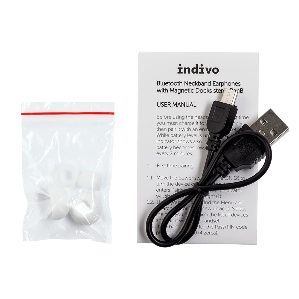 Bluetooth наушники stereoBand, ver.2, белые-3