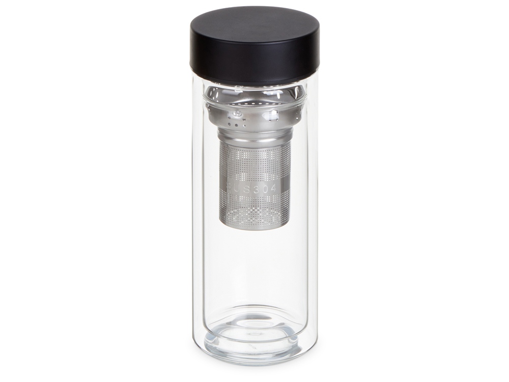 Стеклянная термобутылка Glassir, 500мл, черный-0