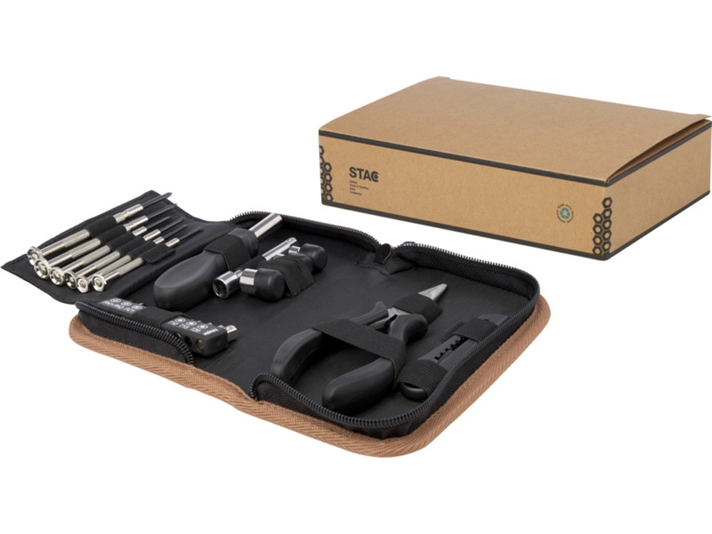 Набор инструментов Spike из переработанной пластмассы, 24 предмета - Натуральный-3