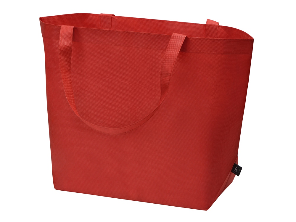 Сумка Reviver с донной складкой из нетканого переработанного материала RPET, красный-1