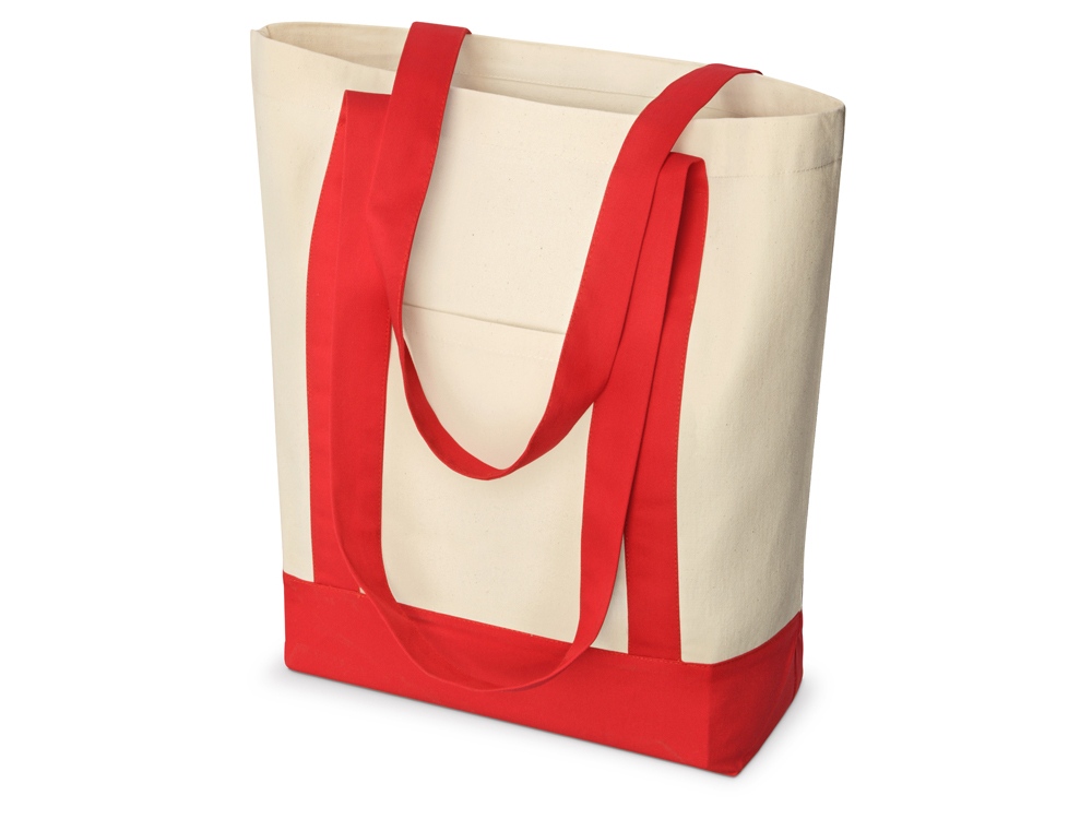 Сумка для шопинга Cotton, натуральный/красный-0