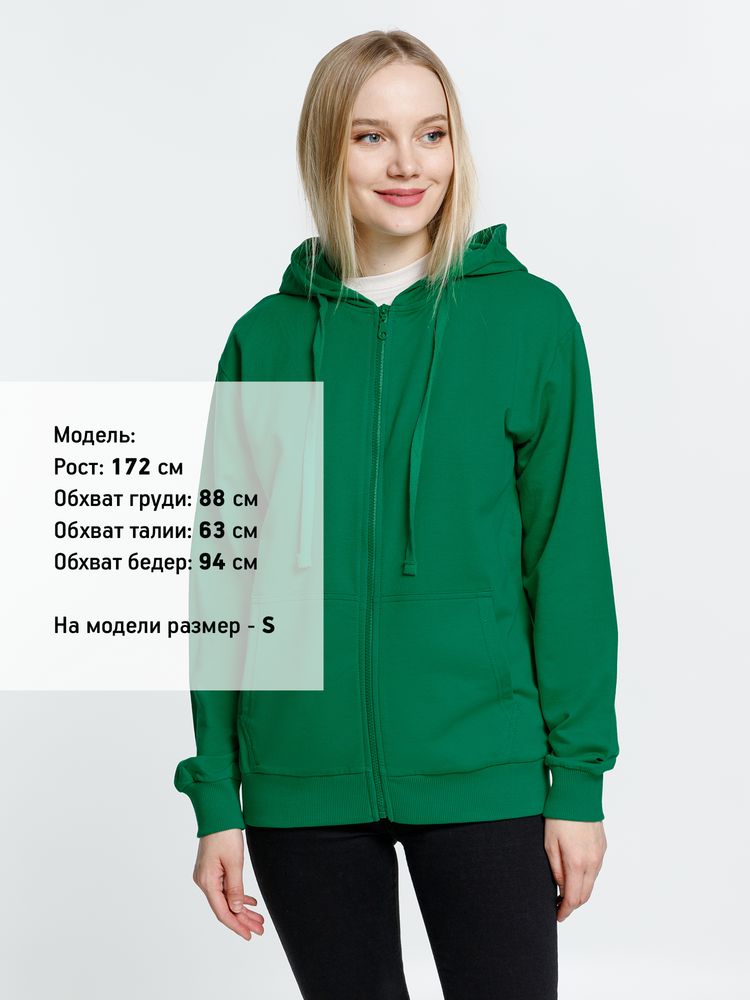Толстовка на молнии с капюшоном Siverga 2.0, зеленая-6