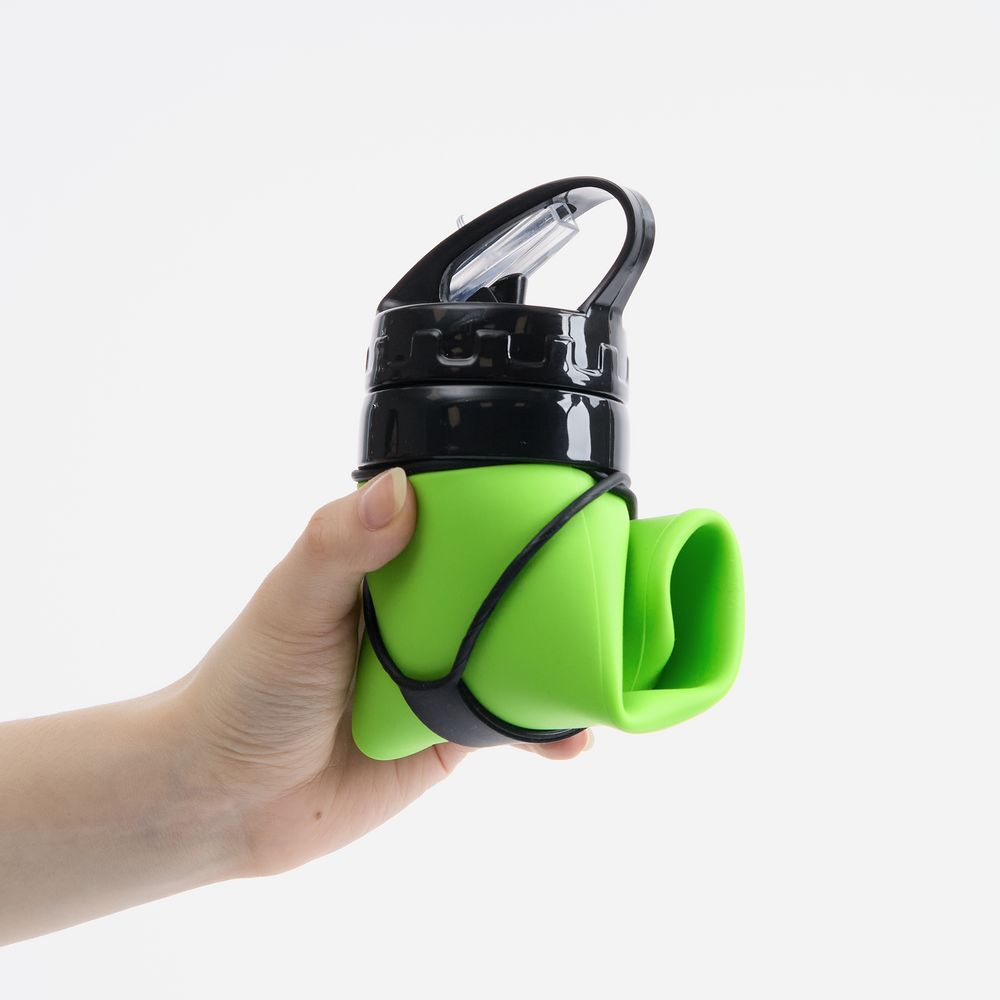 Складная бутылка для воды Langfossen, зеленое яблоко-4