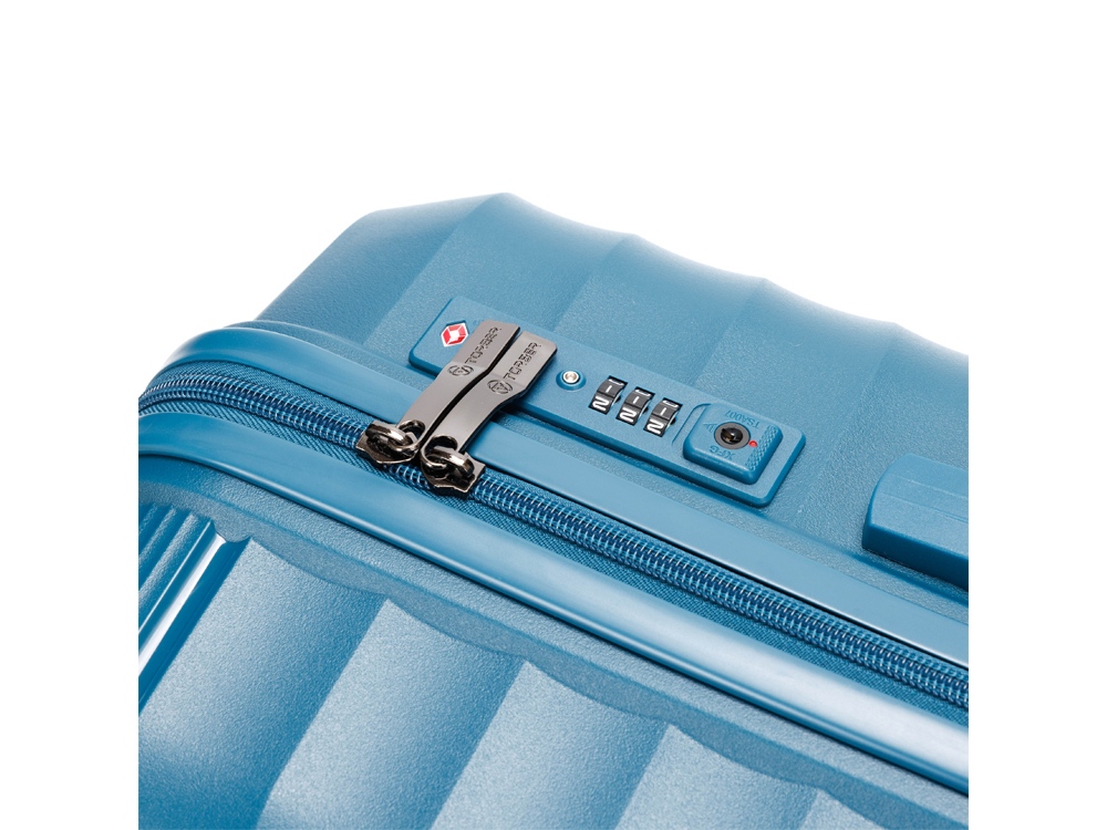 Чемодан TORBER Nevo, синий, полипропилен, 45 х 26 х 66 см, 66 л-5