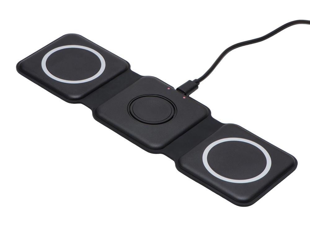 Беспроводное зарядное устройство 3-в-1 Road, 15 Вт, черный-1