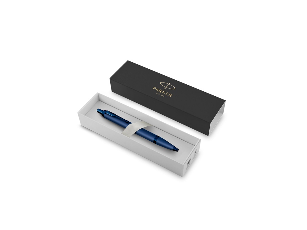 Шариковая ручка Parker IM Monochrome Blue, стержень:M, цвет чернил: blue, в подарочной упаковке.-3