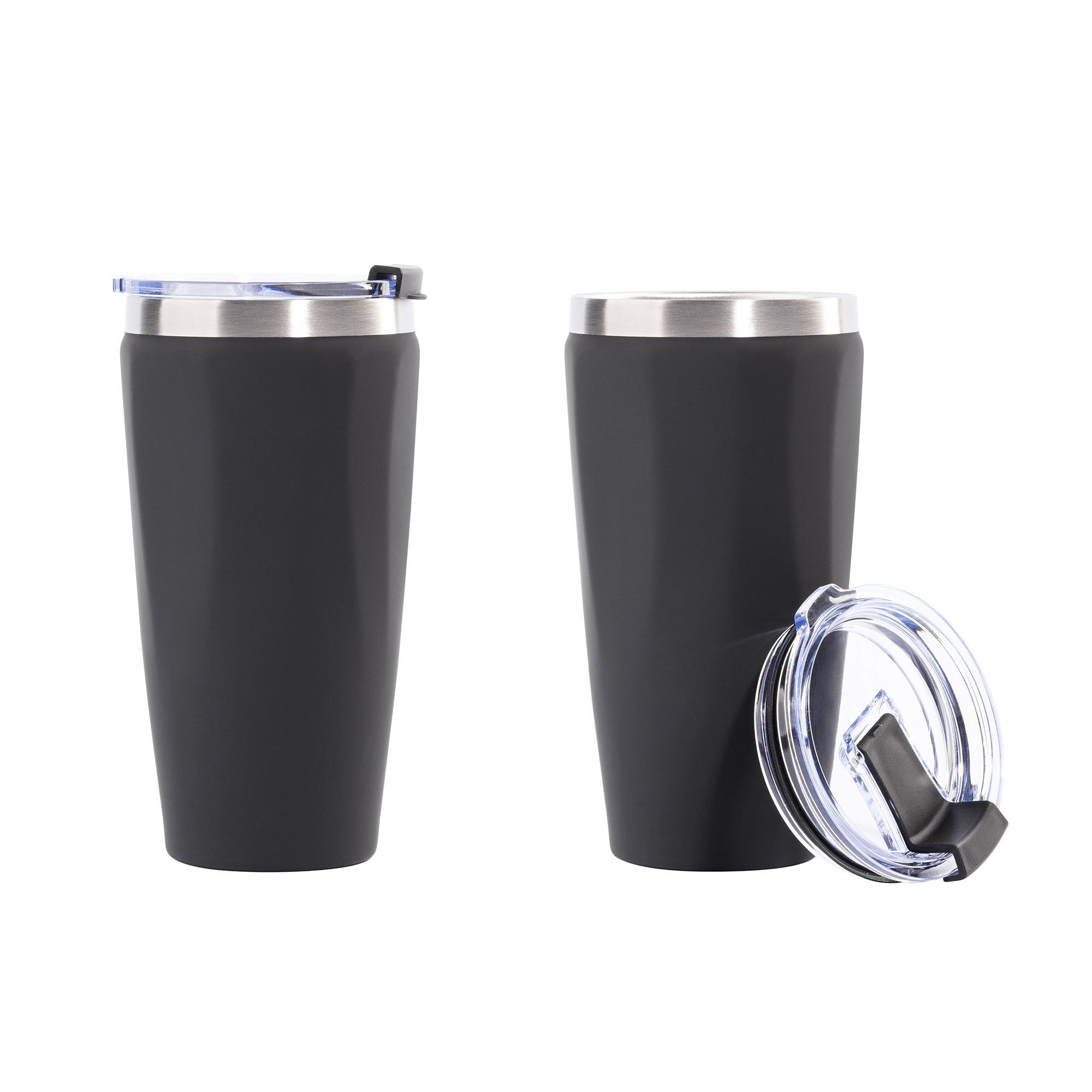 Термостакан "Calypso" 500 мл, покрытие soft touch, черный #-4