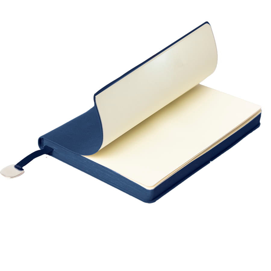 Ежедневник недатированный Fusion, А5, синий, кремовый блок в линейку, синий-4