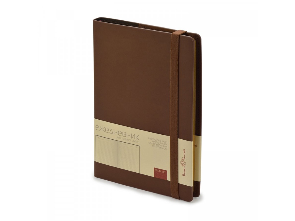 Ежедневник недатированный А5  Oxford, коричневый-0